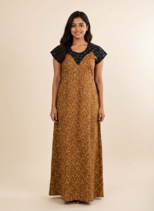 maxi nighty - yellow with black