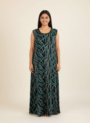nighty - black with green